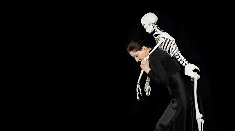 Carrying the Skeleton (2008) C- Print, Courtesy Marina Abramovic and Sean Kelly Gallery New York